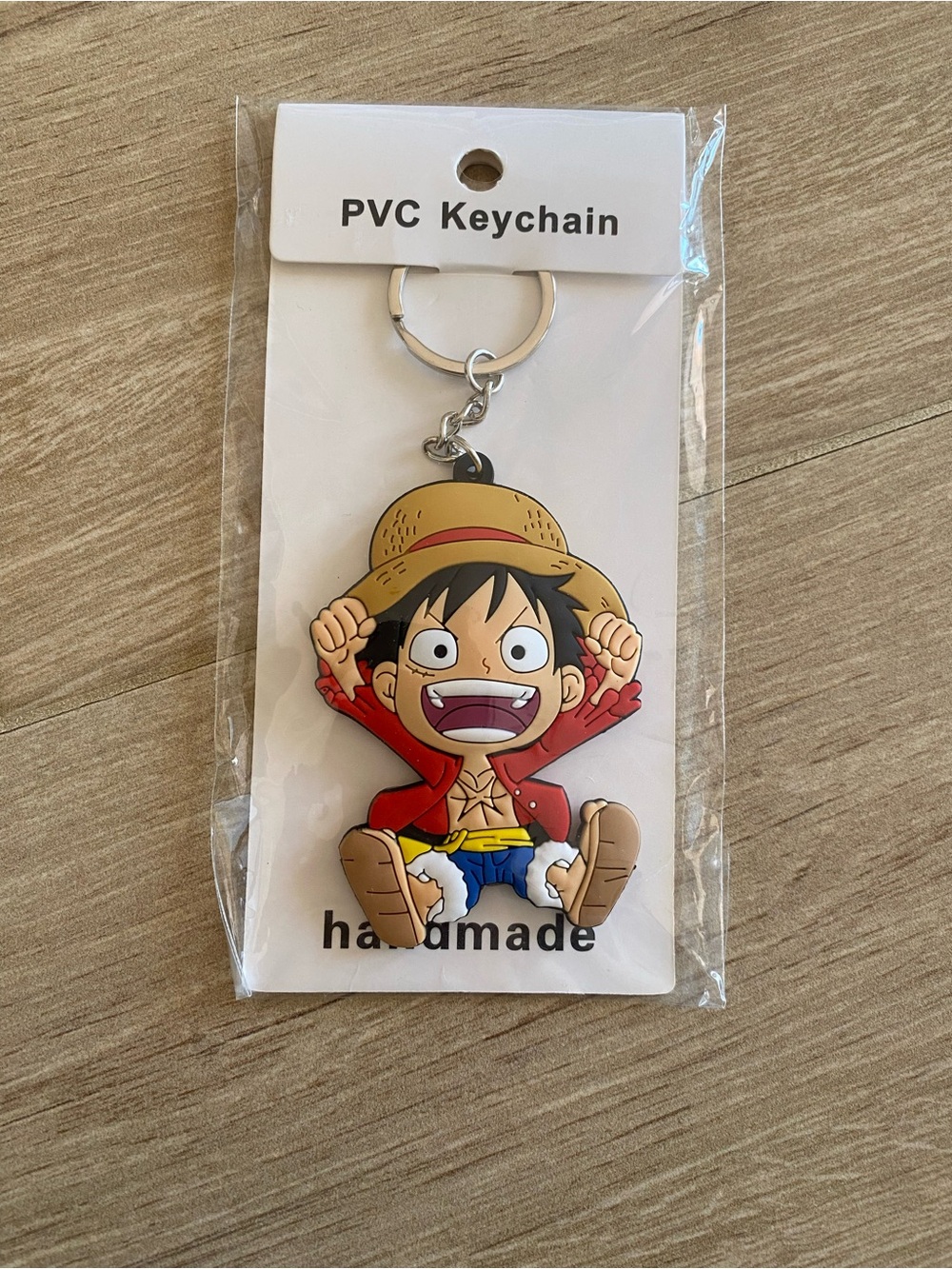 New One Piece Luffy PVC Keychain  Anime Manga Itabag Keyring